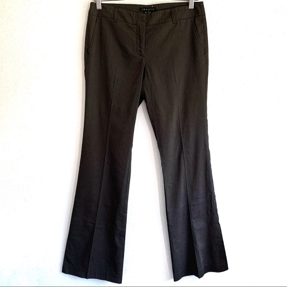 Theory Chocolate Linen Pants